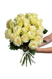 25 белых роз Мондиаль 50 см 2477_2583F